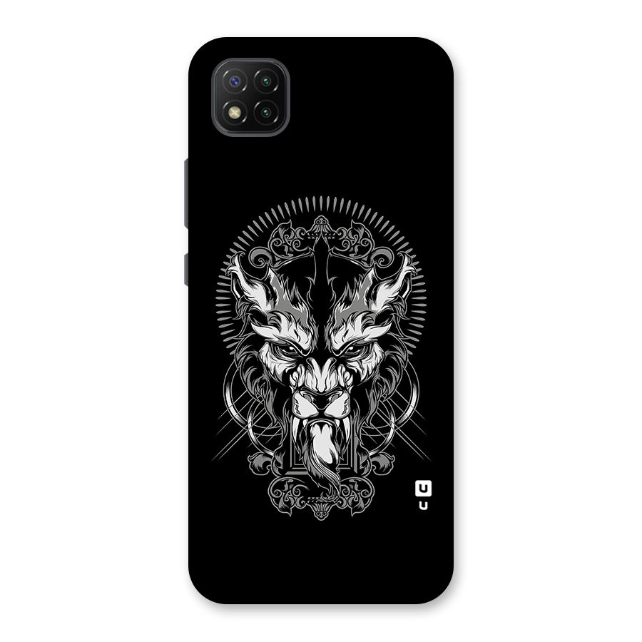 Pencil Art Lion Illustration Back Case for Poco C3