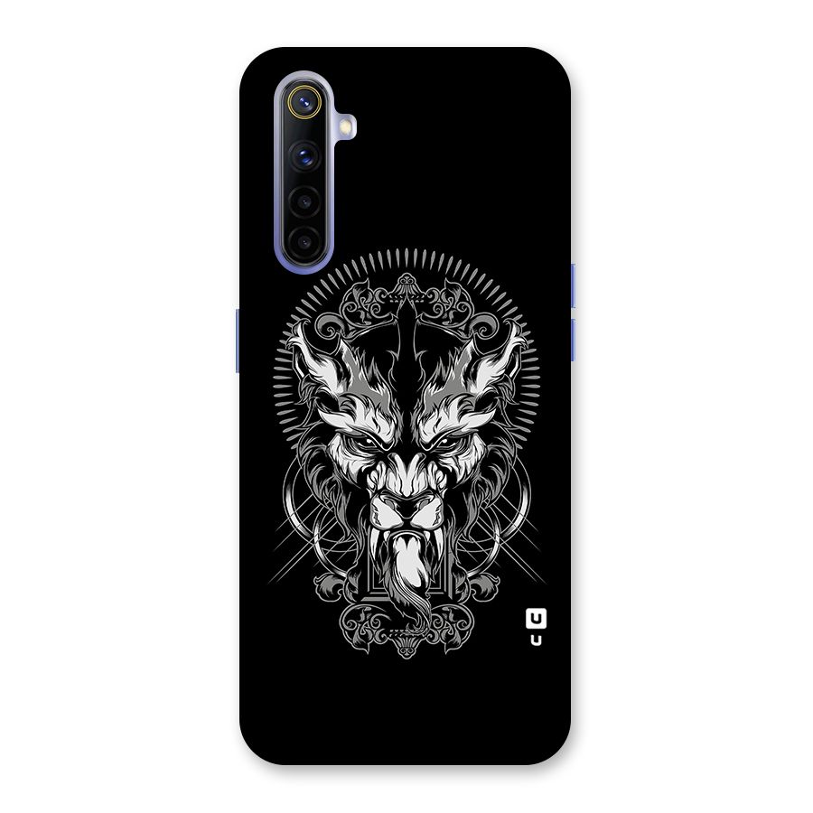 Pencil Art Lion Illustration Back Case for Realme 6i