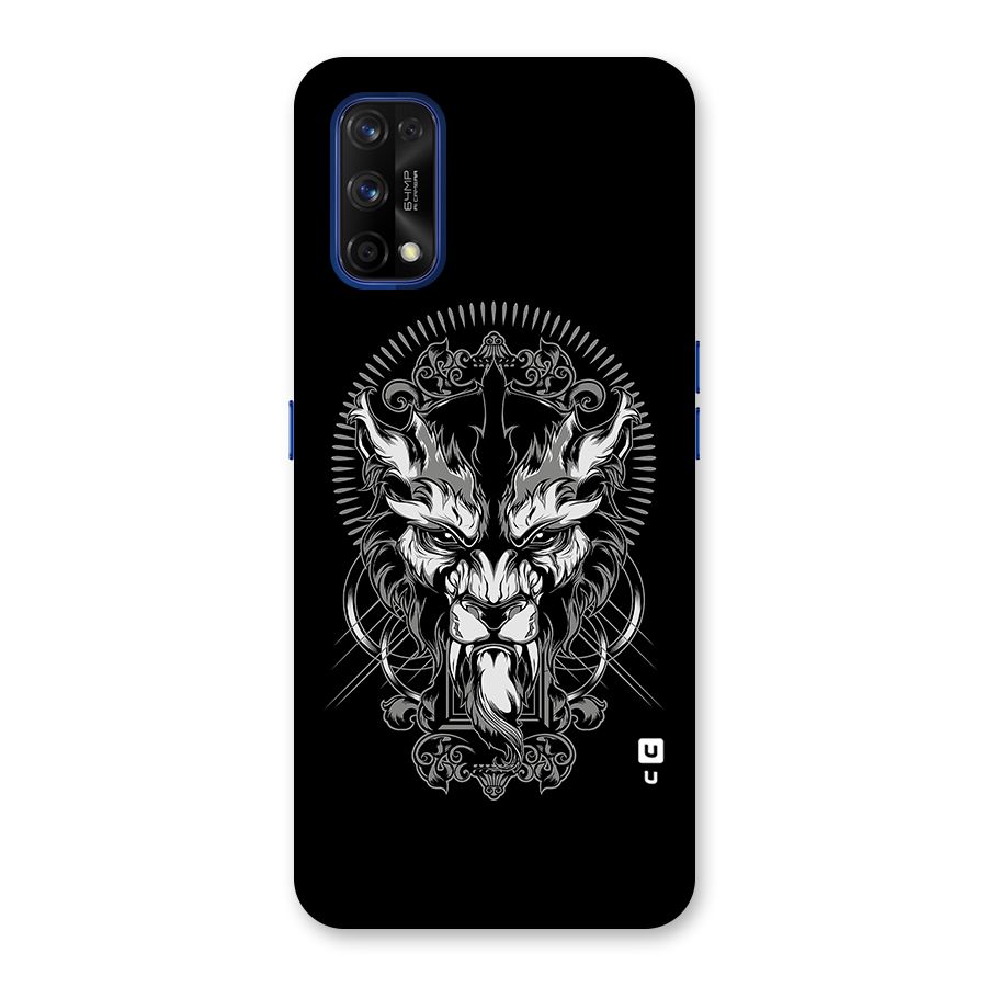 Pencil Art Lion Illustration Back Case for Realme 7 Pro