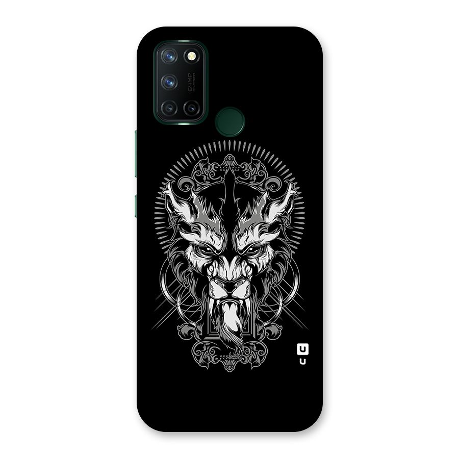 Pencil Art Lion Illustration Back Case for Realme 7i