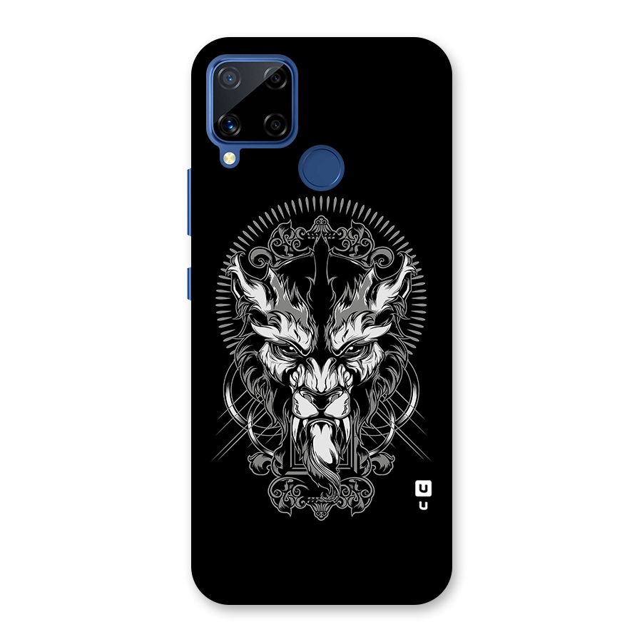 Pencil Art Lion Illustration Back Case for Realme C15