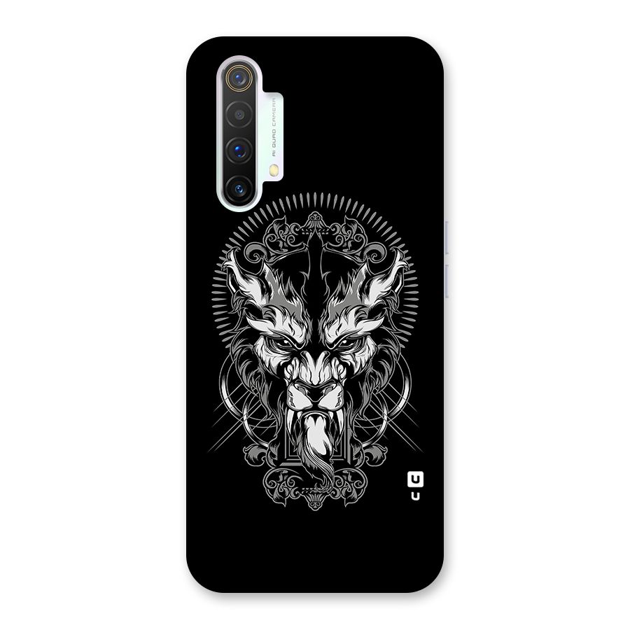 Pencil Art Lion Illustration Back Case for Realme X3