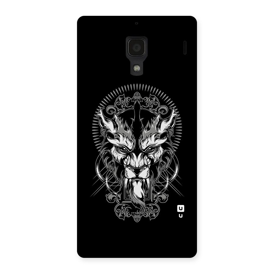 Pencil Art Lion Illustration Back Case for Redmi 1S