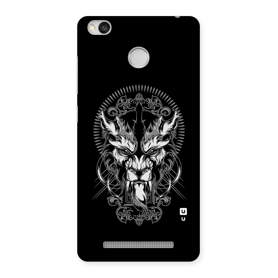 Pencil Art Lion Illustration Back Case for Redmi 3S Prime