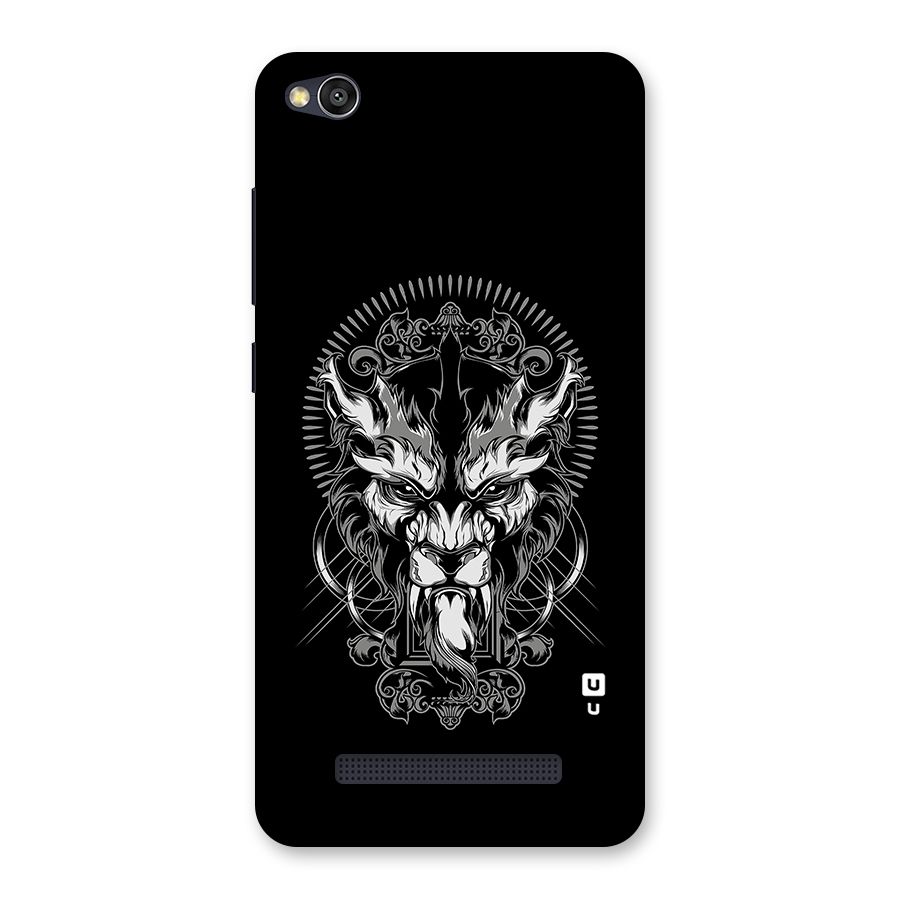Pencil Art Lion Illustration Back Case for Redmi 4A