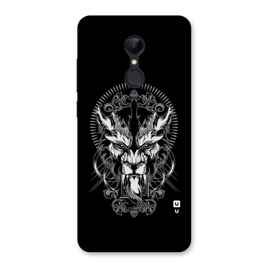 Pencil Art Lion Illustration Back Case for Redmi 5