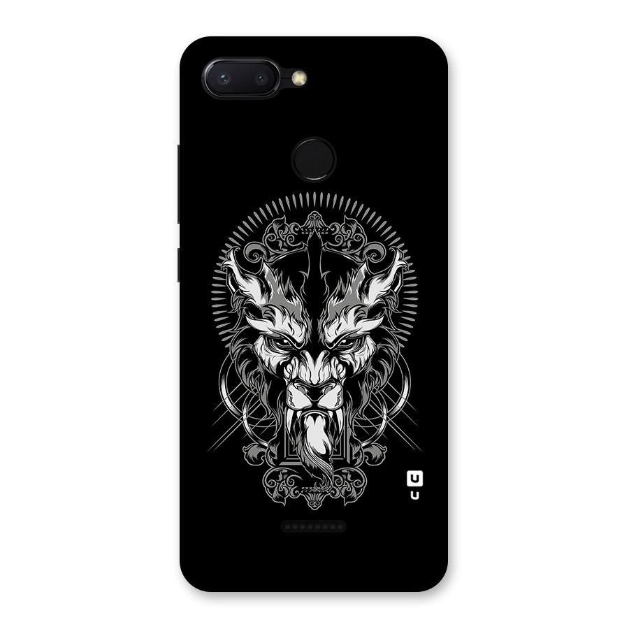 Pencil Art Lion Illustration Back Case for Redmi 6