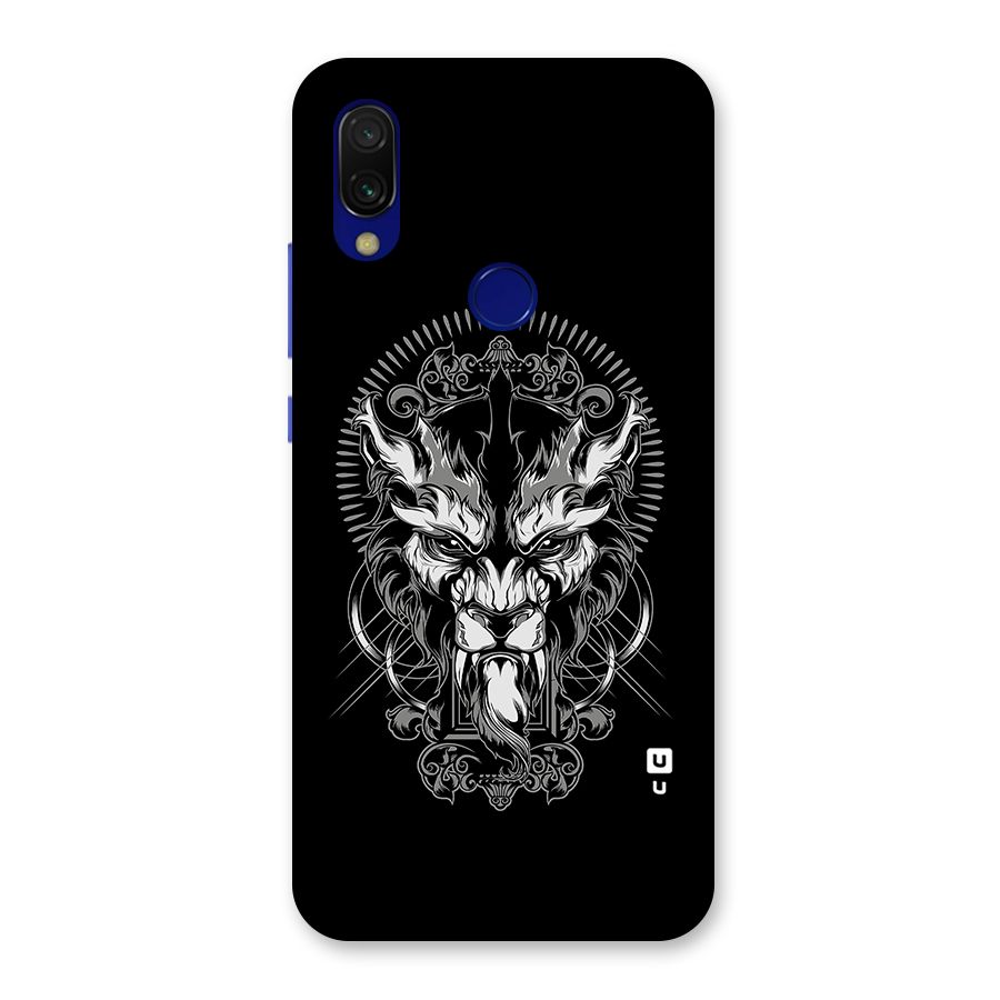 Pencil Art Lion Illustration Back Case for Redmi 7