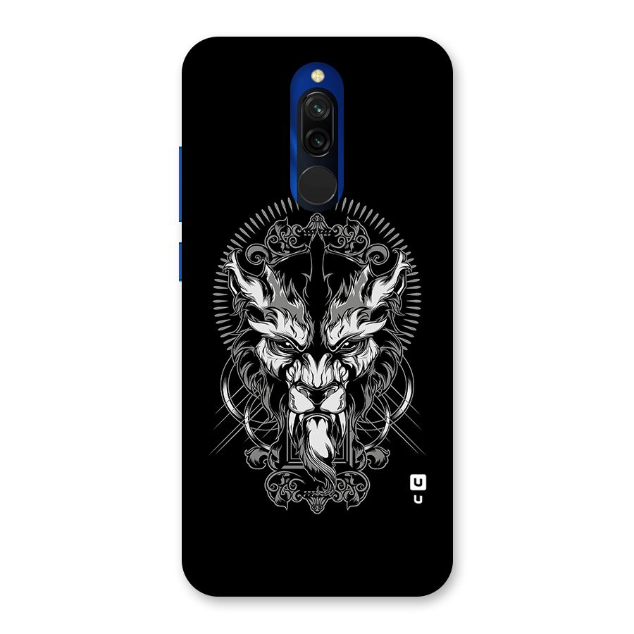 Pencil Art Lion Illustration Back Case for Redmi 8