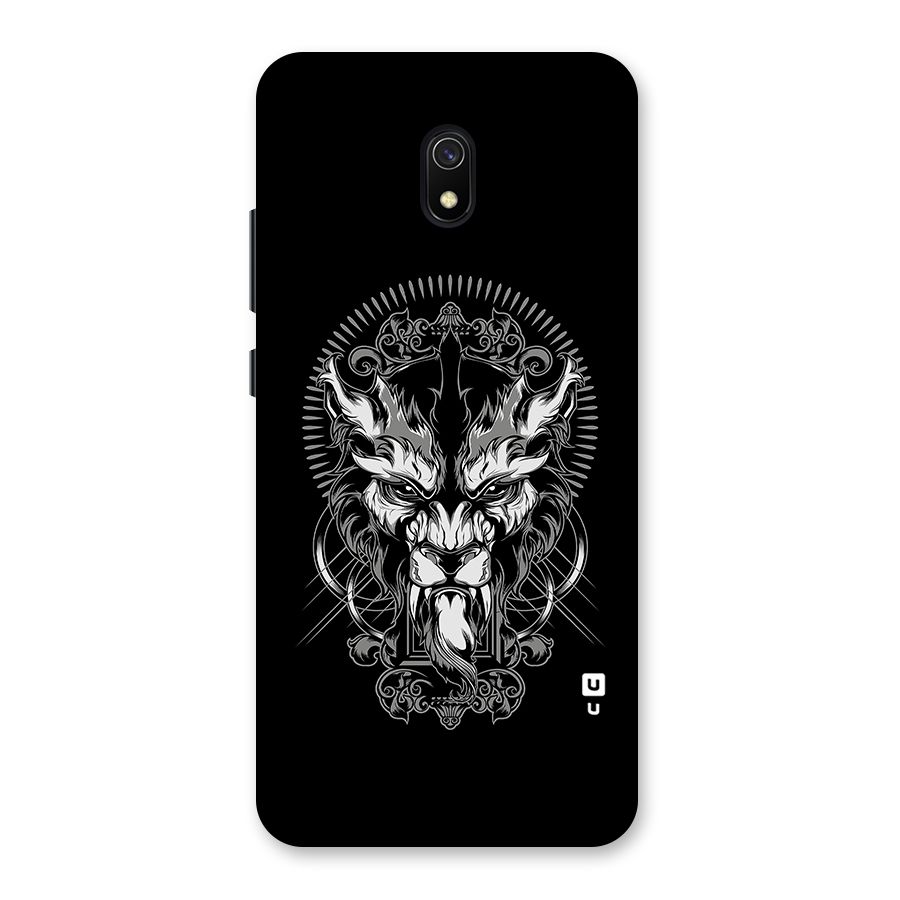 Pencil Art Lion Illustration Back Case for Redmi 8A