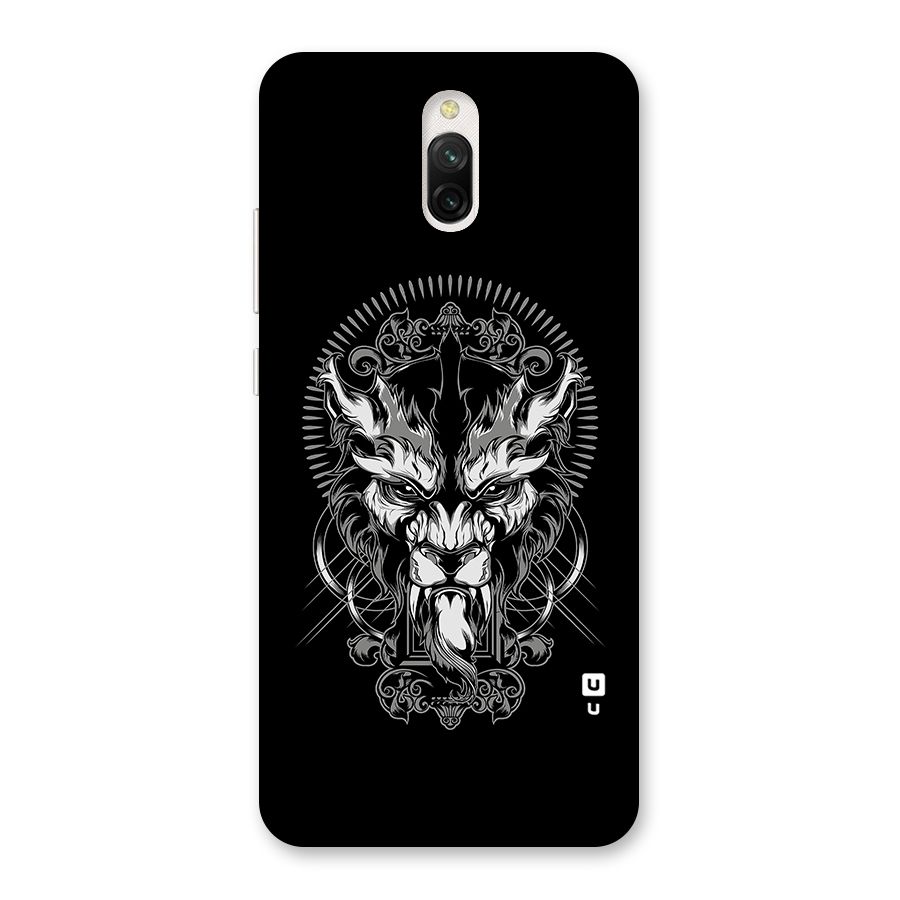Pencil Art Lion Illustration Back Case for Redmi 8A Dual