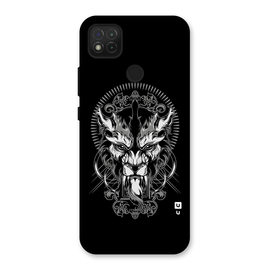 Pencil Art Lion Illustration Back Case for Redmi 9C