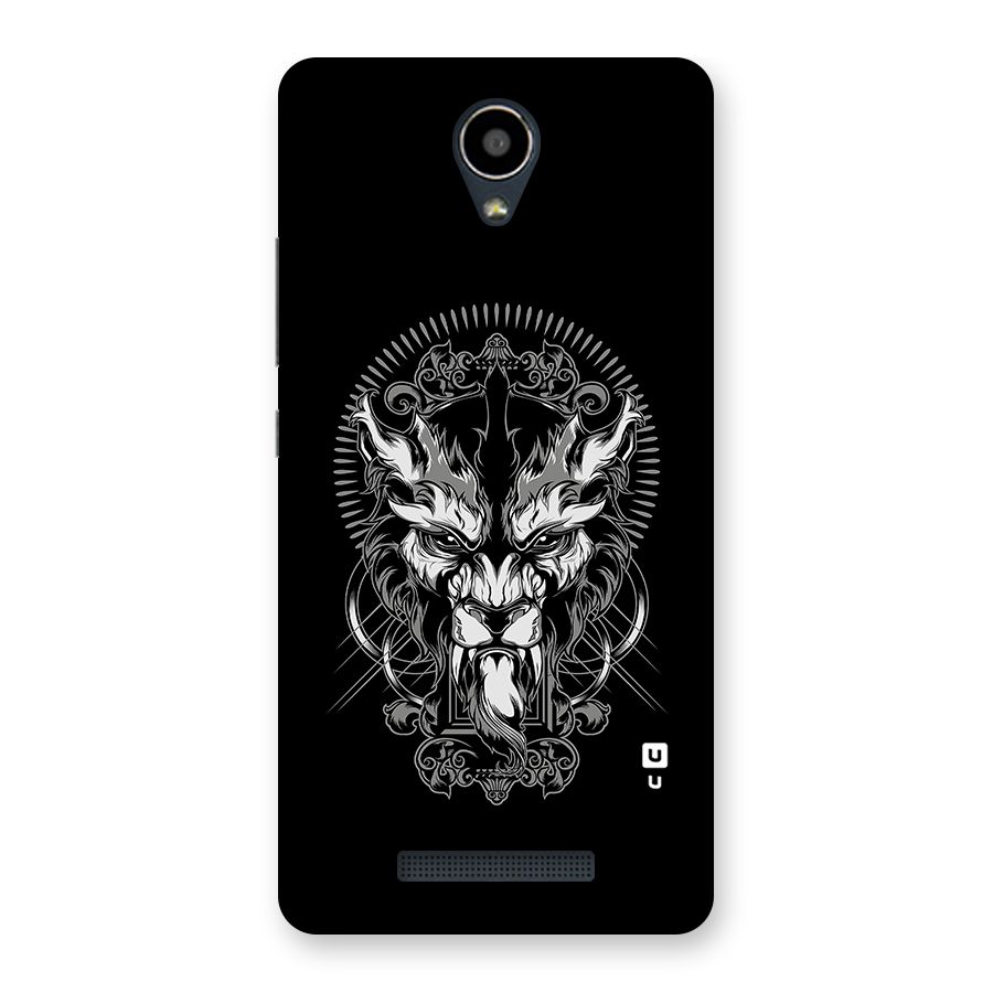 Pencil Art Lion Illustration Back Case for Redmi Note 2