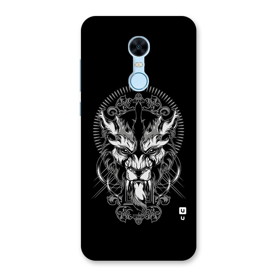 Pencil Art Lion Illustration Back Case for Redmi Note 5