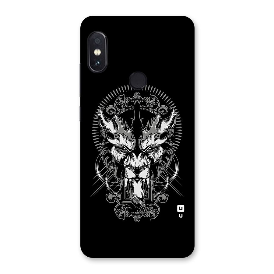 Pencil Art Lion Illustration Back Case for Redmi Note 5 Pro
