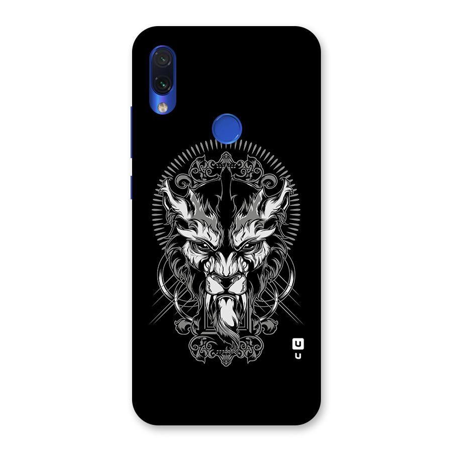 Pencil Art Lion Illustration Back Case for Redmi Note 7