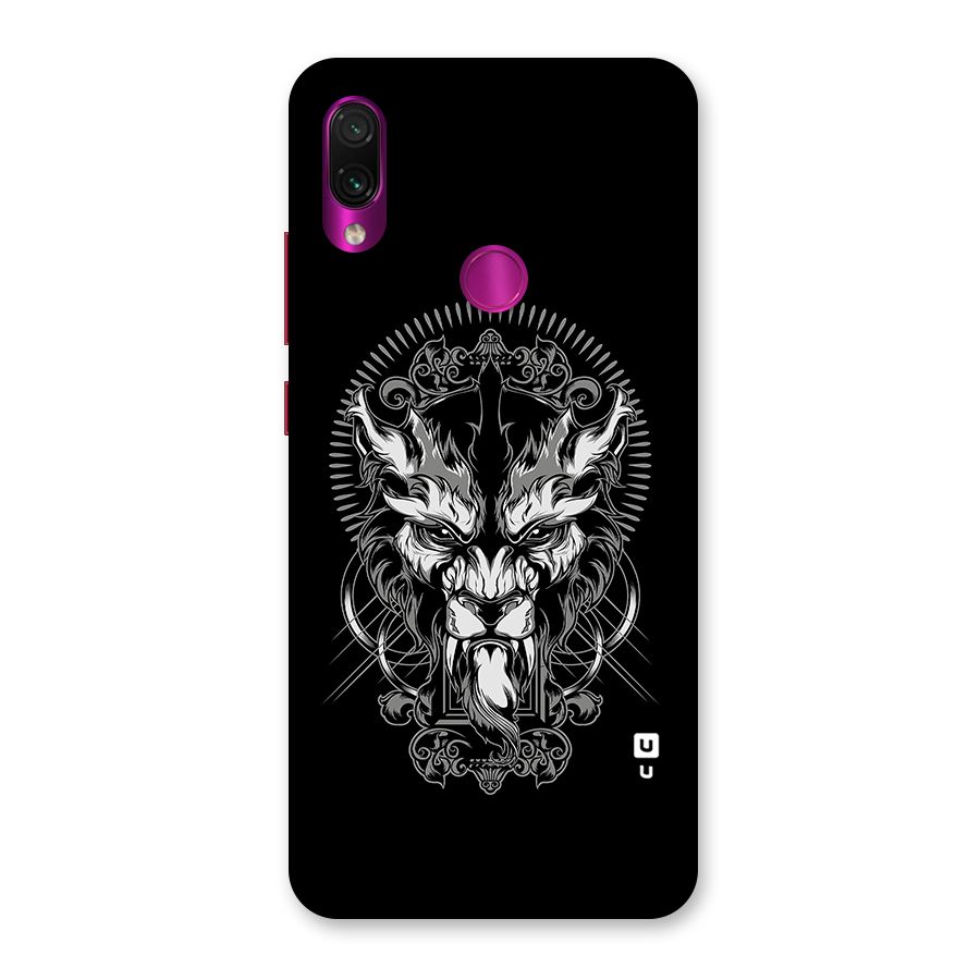 Pencil Art Lion Illustration Back Case for Redmi Note 7 Pro