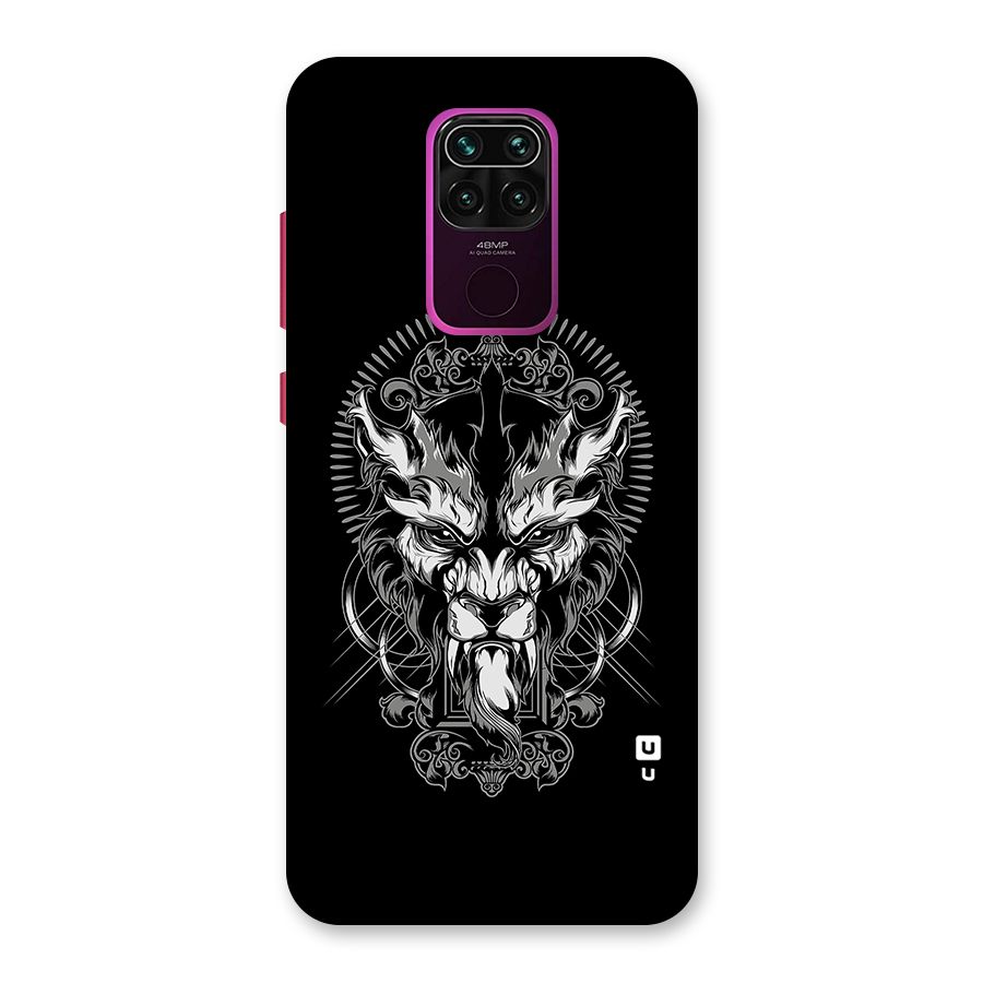 Pencil Art Lion Illustration Back Case for Redmi Note 9