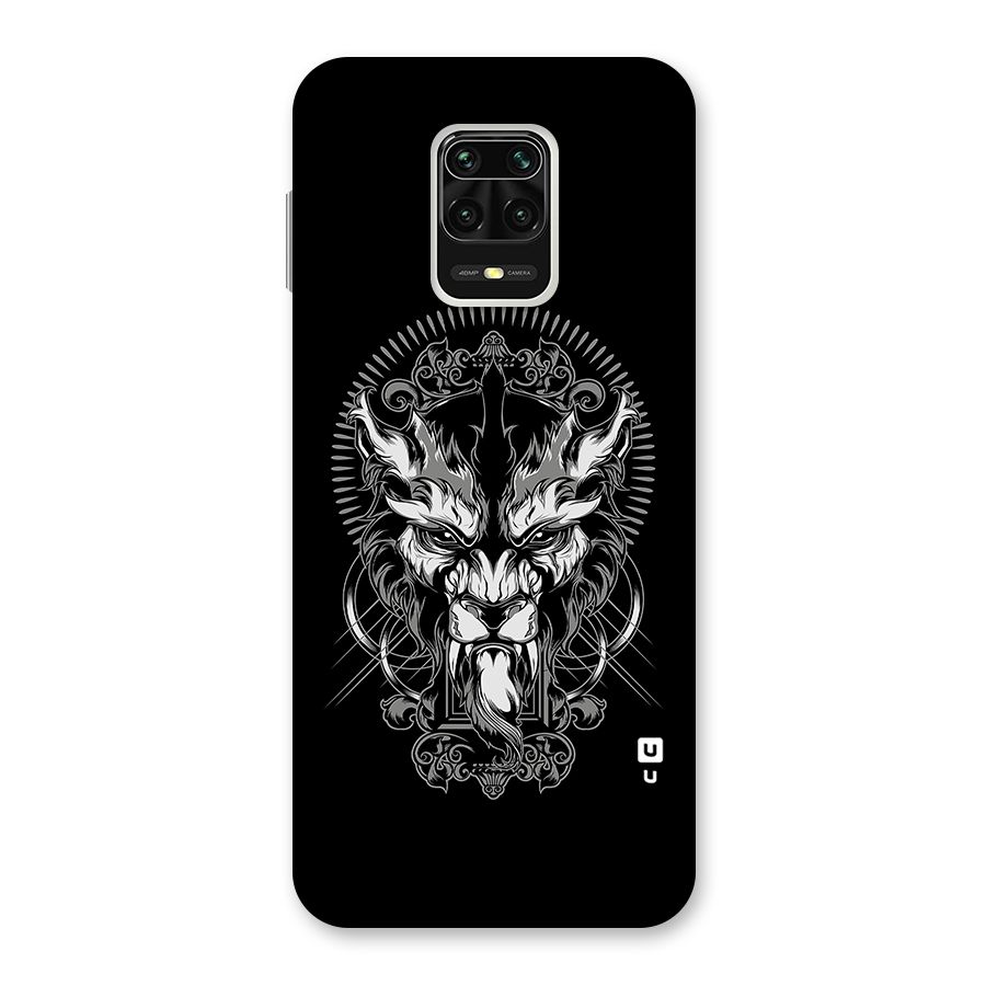 Pencil Art Lion Illustration Back Case for Redmi Note 9 Pro