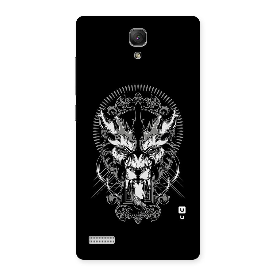Pencil Art Lion Illustration Back Case for Redmi Note Prime