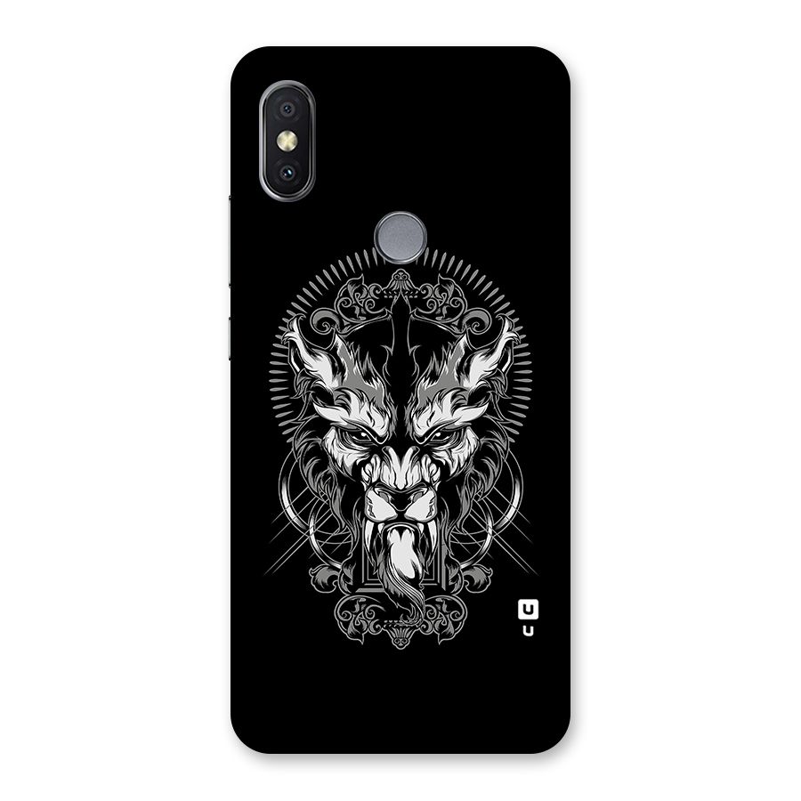 Pencil Art Lion Illustration Back Case for Redmi Y2