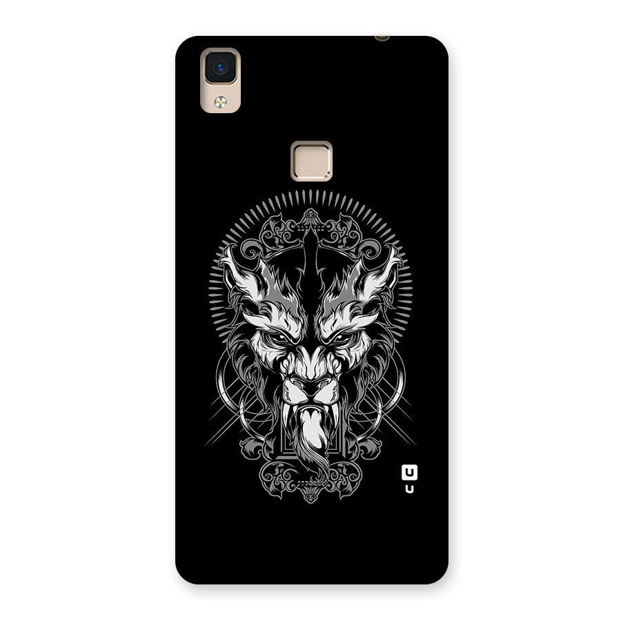 Pencil Art Lion Illustration Back Case for V3 Max