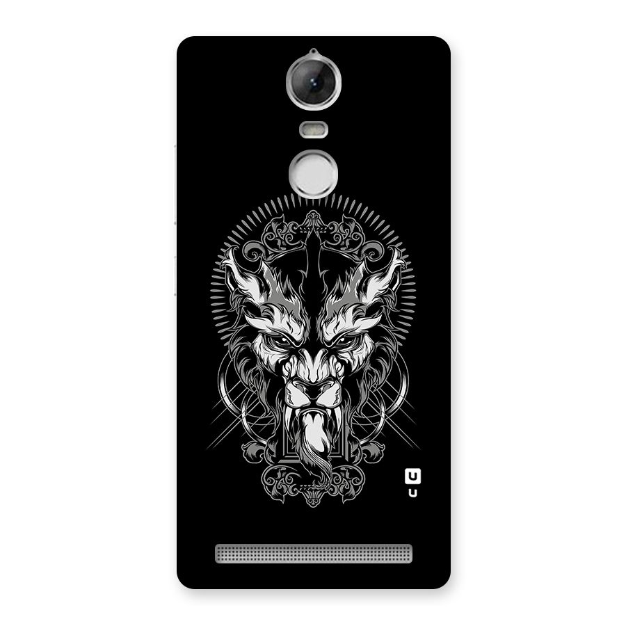 Pencil Art Lion Illustration Back Case for Vibe K5 Note
