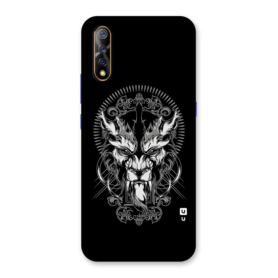 Pencil Art Lion Illustration Back Case for Vivo S1