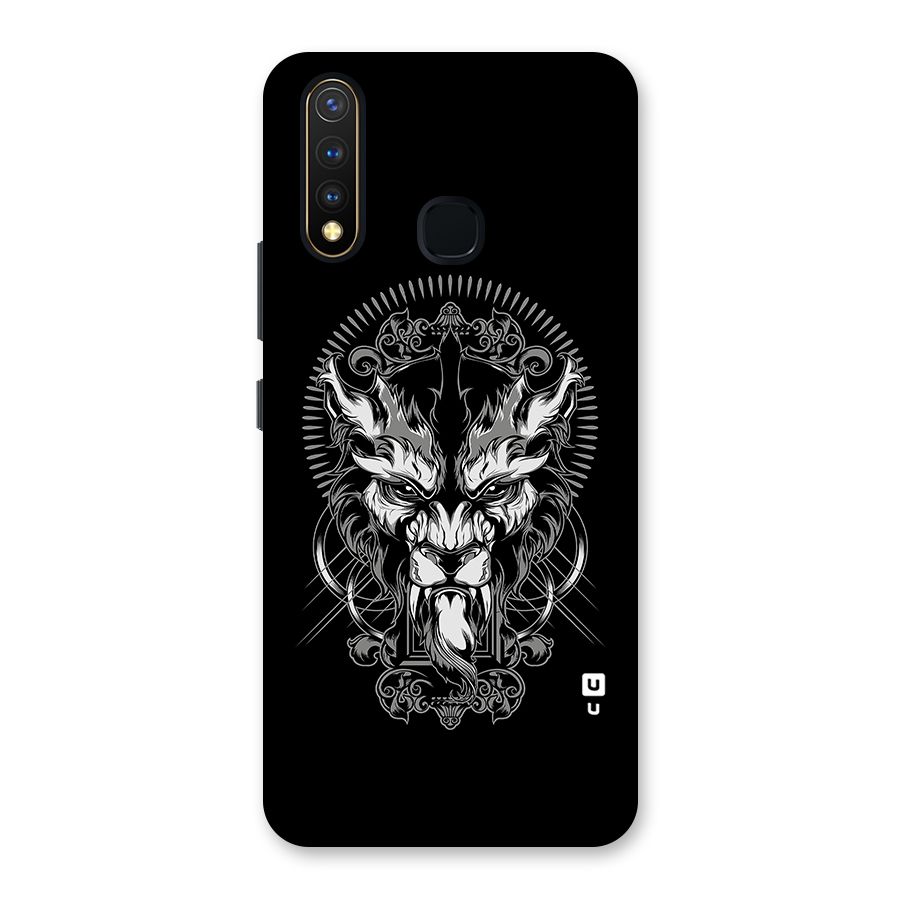 Pencil Art Lion Illustration Back Case for Vivo U20