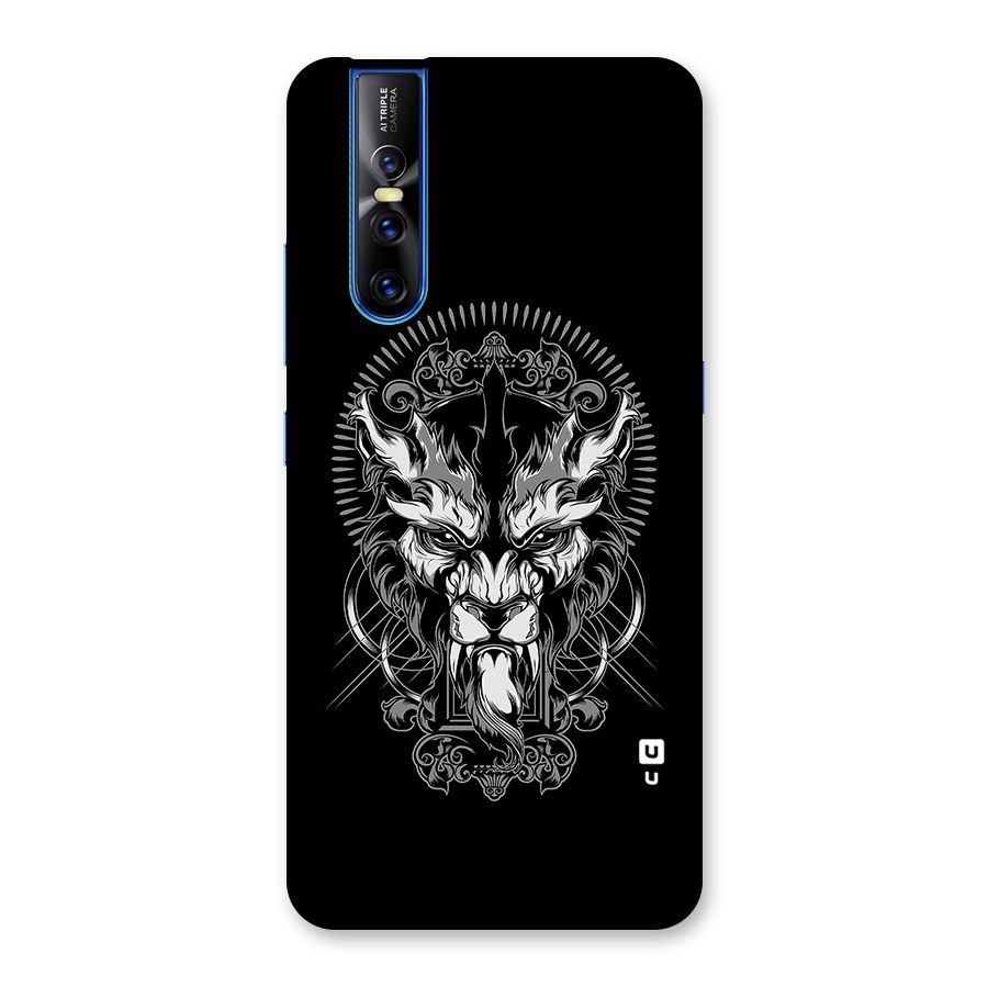Pencil Art Lion Illustration Back Case for Vivo V15 Pro