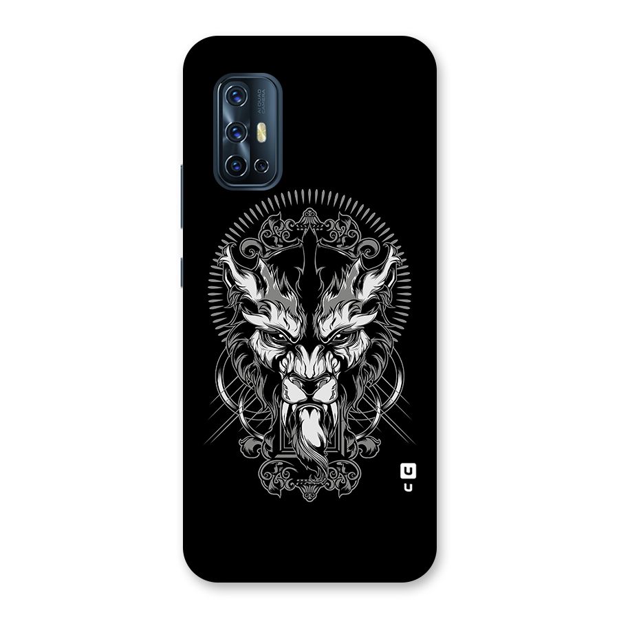Pencil Art Lion Illustration Back Case for Vivo V17