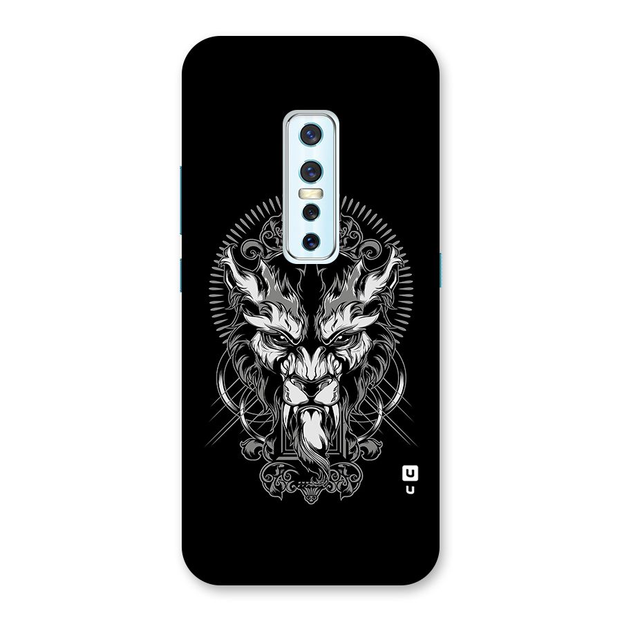Pencil Art Lion Illustration Back Case for Vivo V17 Pro