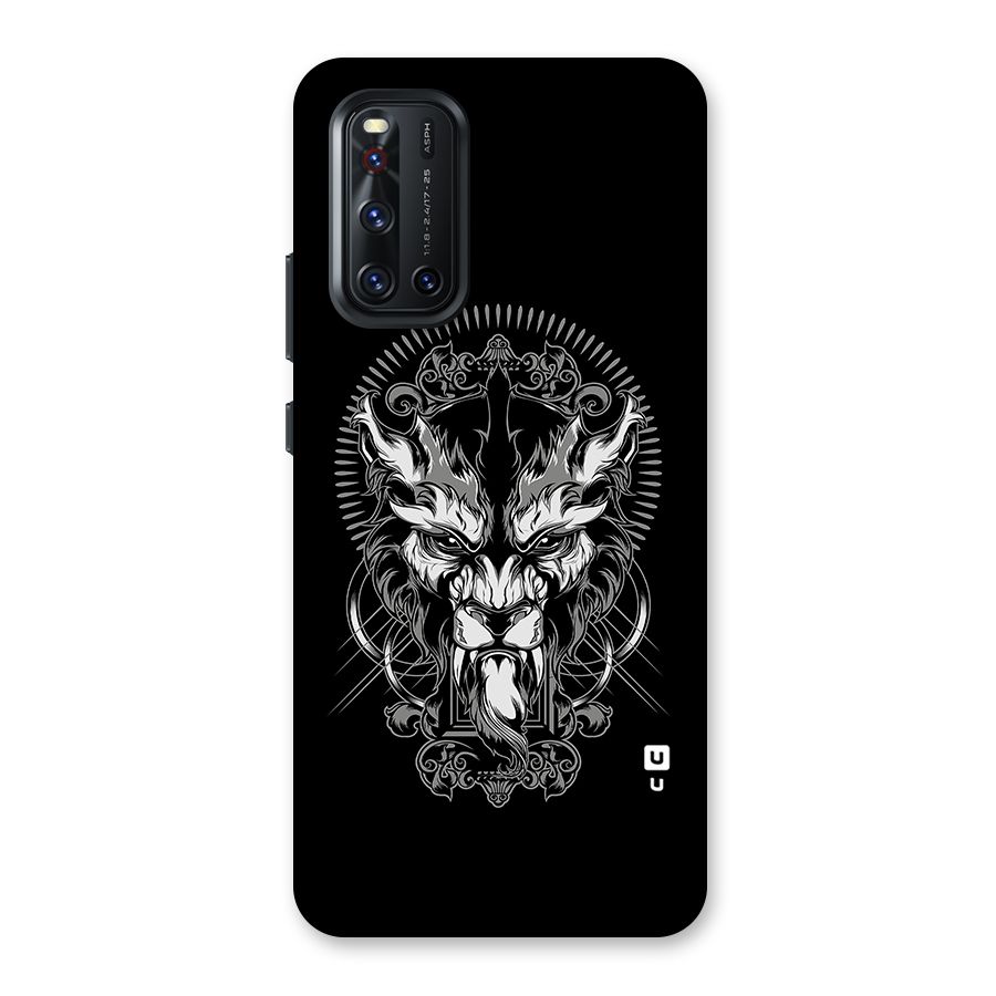 Pencil Art Lion Illustration Back Case for Vivo V19