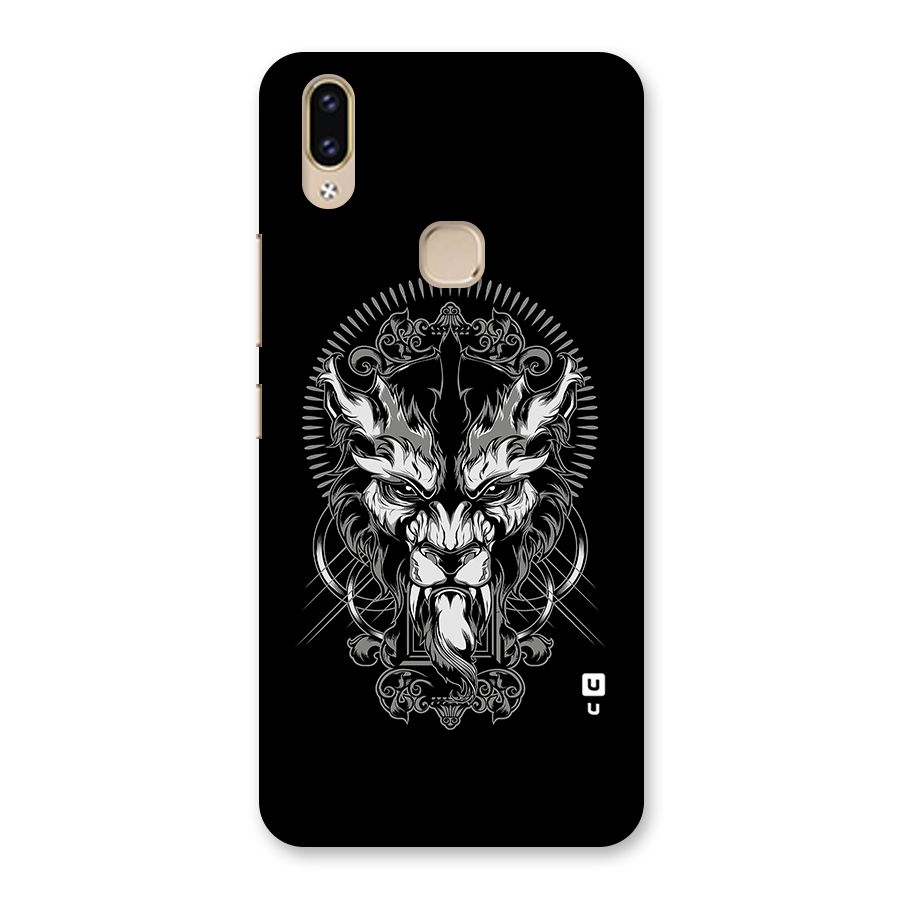 Pencil Art Lion Illustration Back Case for Vivo V9 Youth