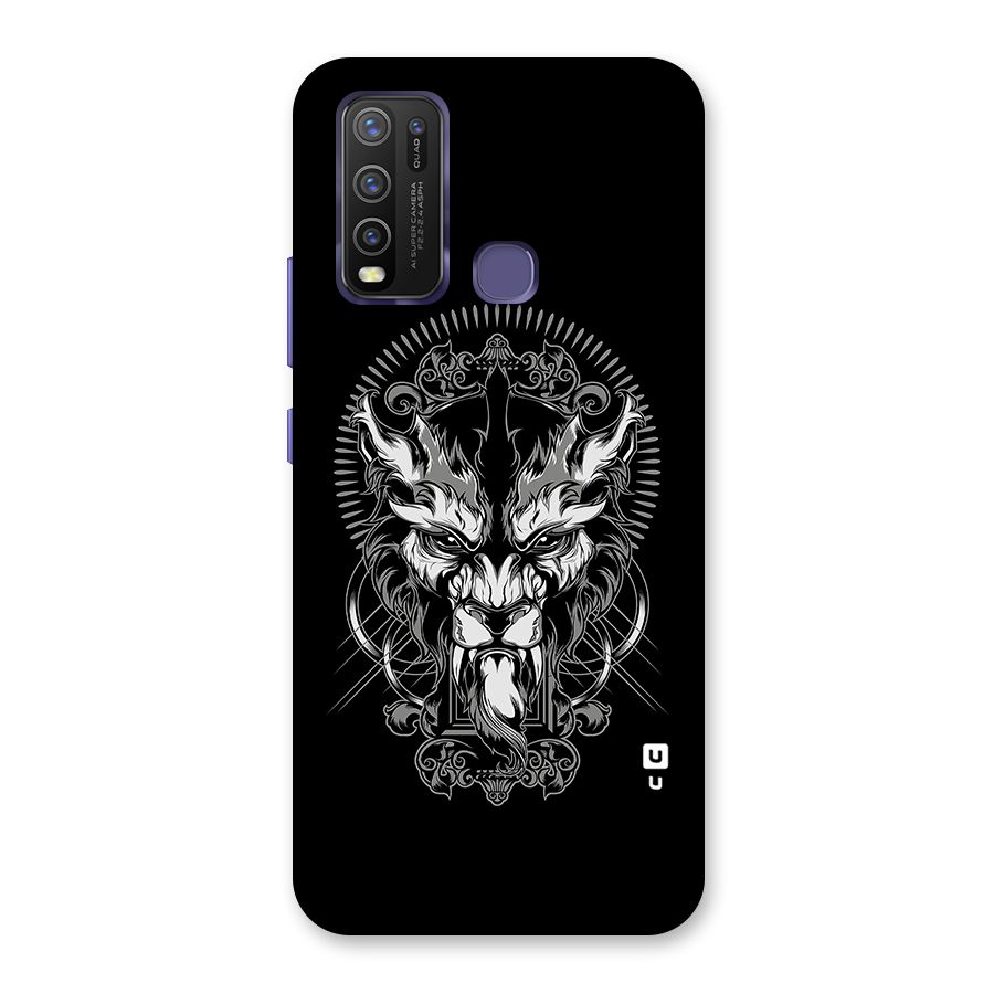 Pencil Art Lion Illustration Back Case for Vivo Y50