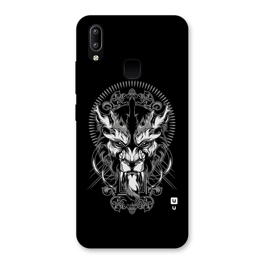Pencil Art Lion Illustration Back Case for Vivo Y93