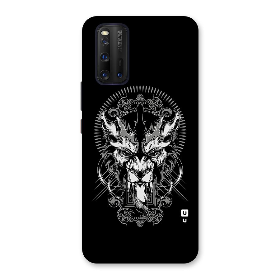 Pencil Art Lion Illustration Back Case for Vivo iQOO 3
