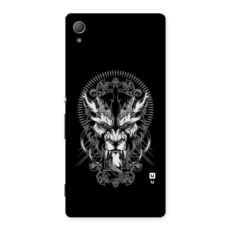 Pencil Art Lion Illustration Back Case for Xperia Z3 Plus