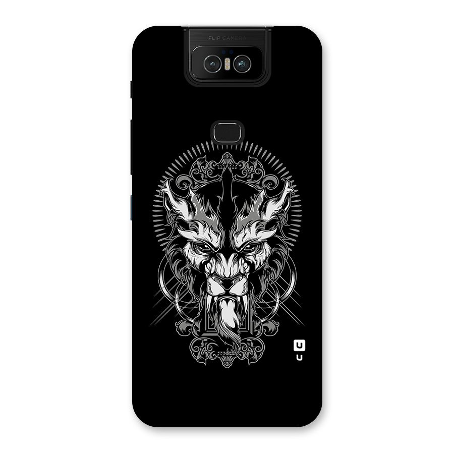 Pencil Art Lion Illustration Back Case for Zenfone 6z