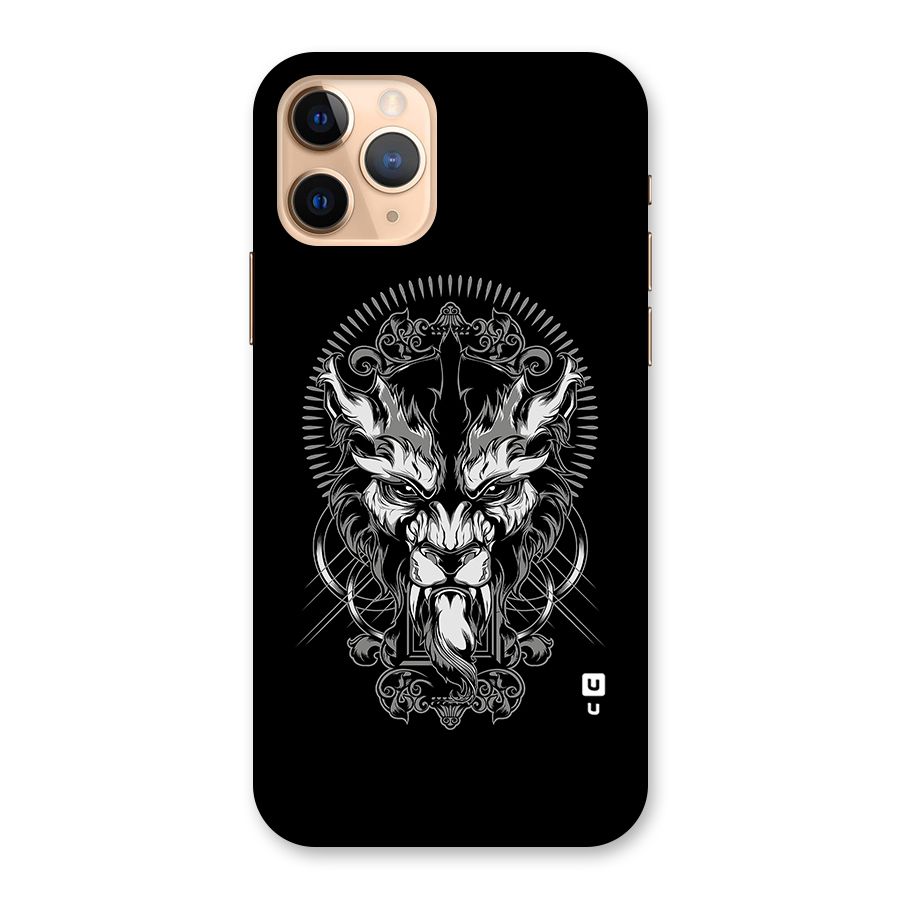 Pencil Art Lion Illustration Back Case for iPhone 11 Pro