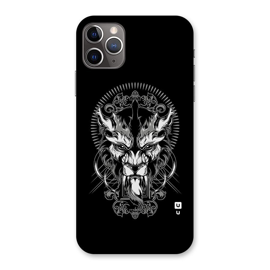 Pencil Art Lion Illustration Back Case for iPhone 11 Pro Max