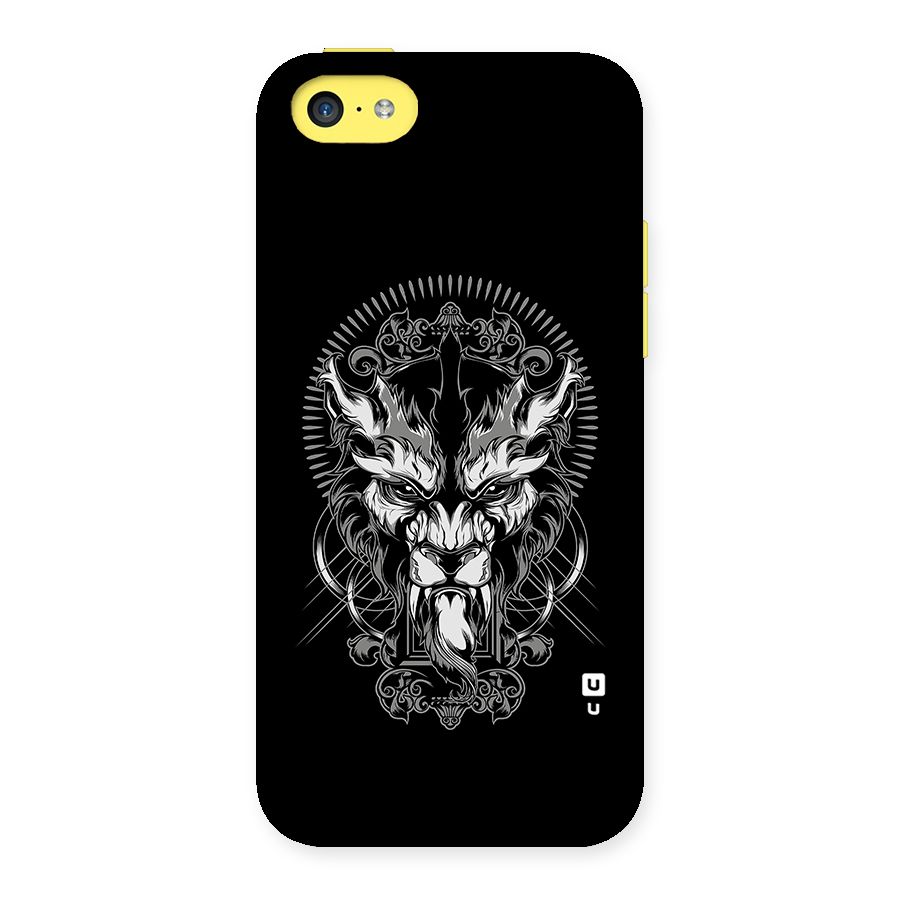 Pencil Art Lion Illustration Back Case for iPhone 5C