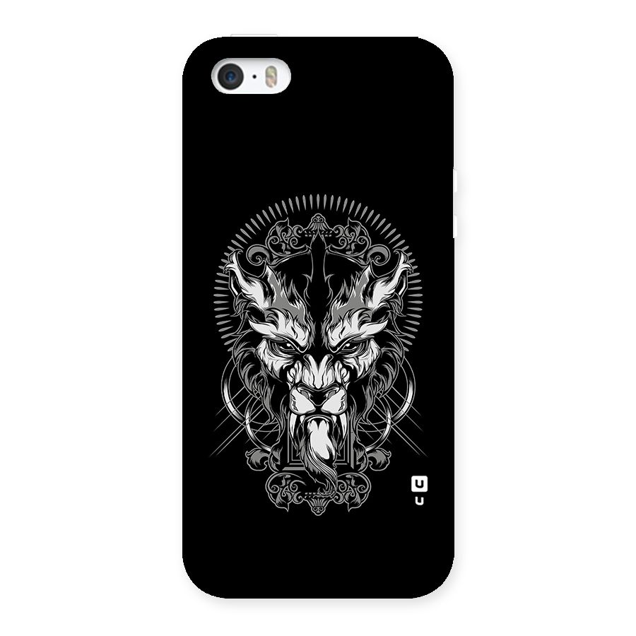 Pencil Art Lion Illustration Back Case for iPhone 5 5S
