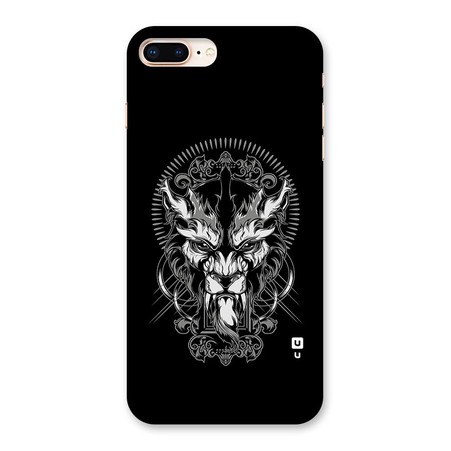 Pencil Art Lion Illustration Back Case for iPhone 8 Plus