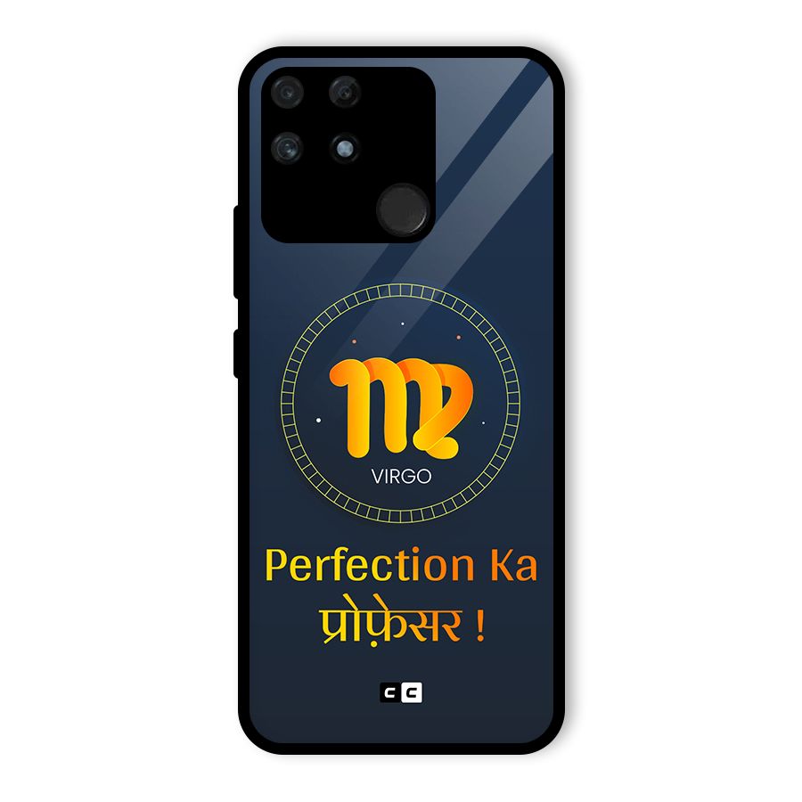 Perfect Virgo Glass Back Case for Realme Narzo 50A