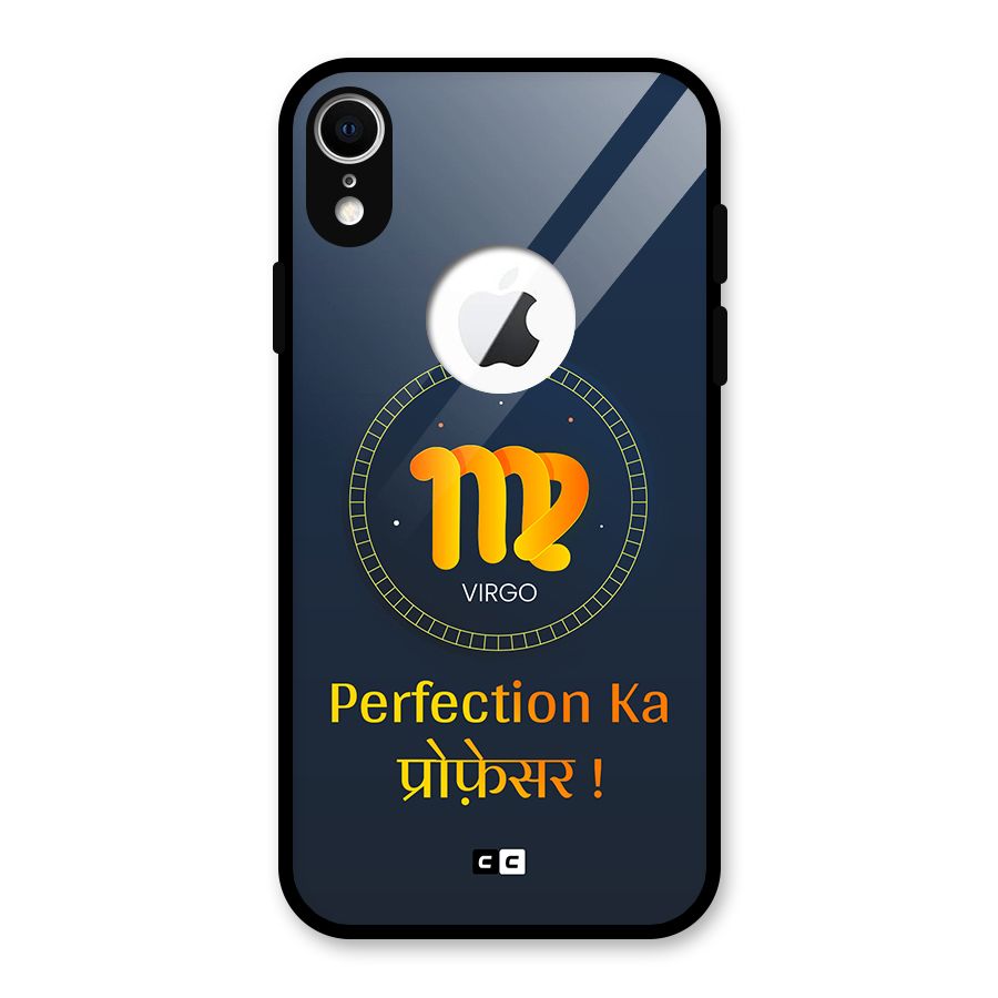 Perfect Virgo Glass Back Case for iPhone XR Logo Cut