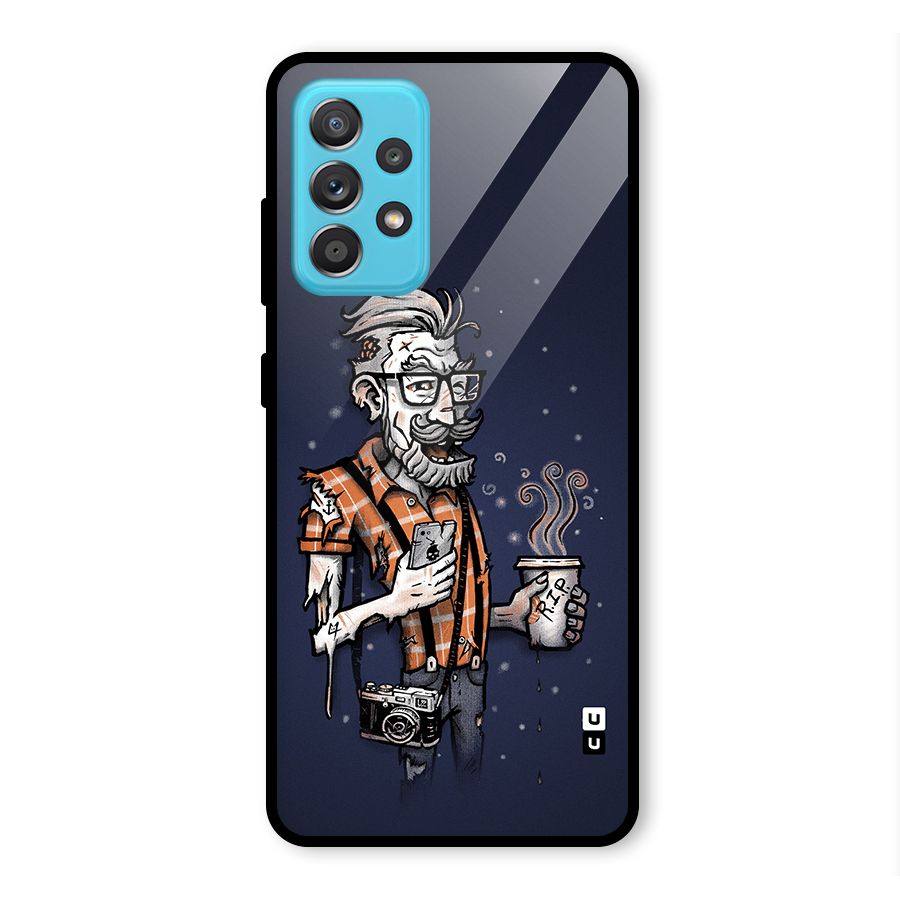 Photographer illustration Glass Back Case for Galaxy A52