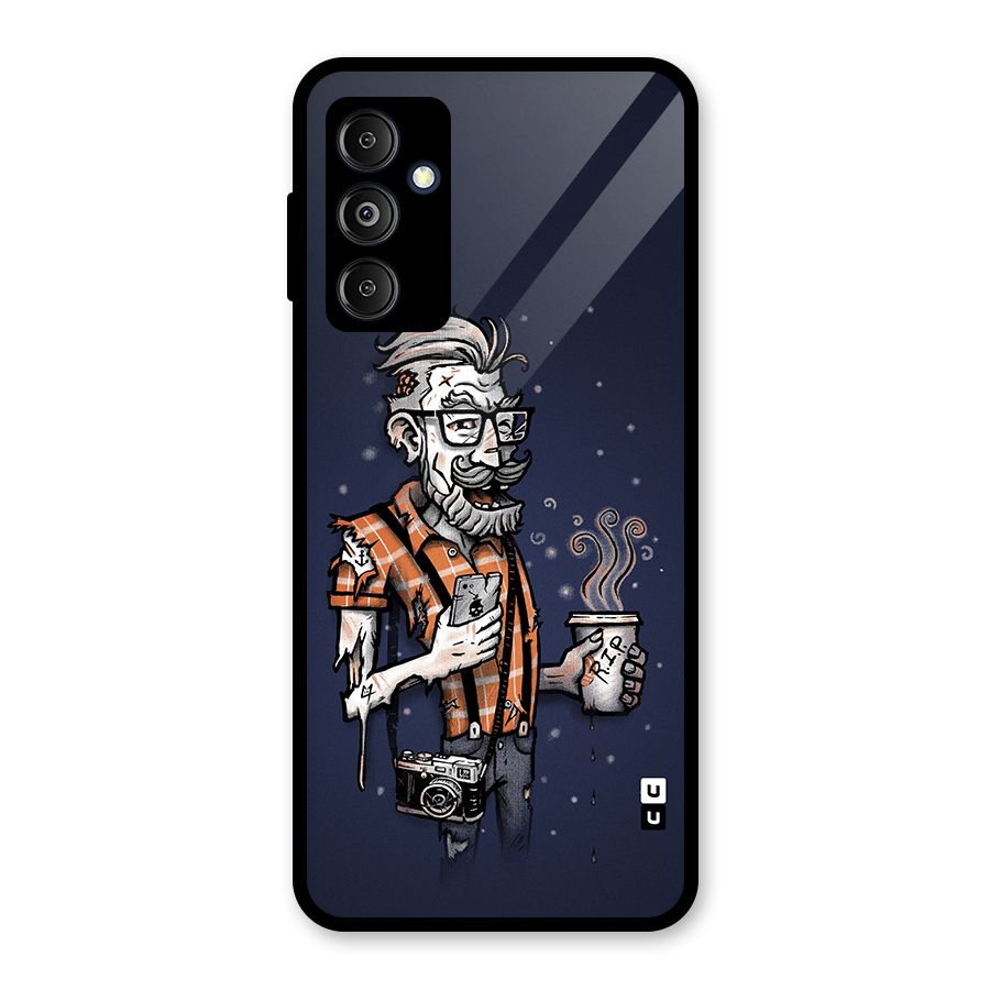 Photographer illustration Glass Back Case for Galaxy M14 5G