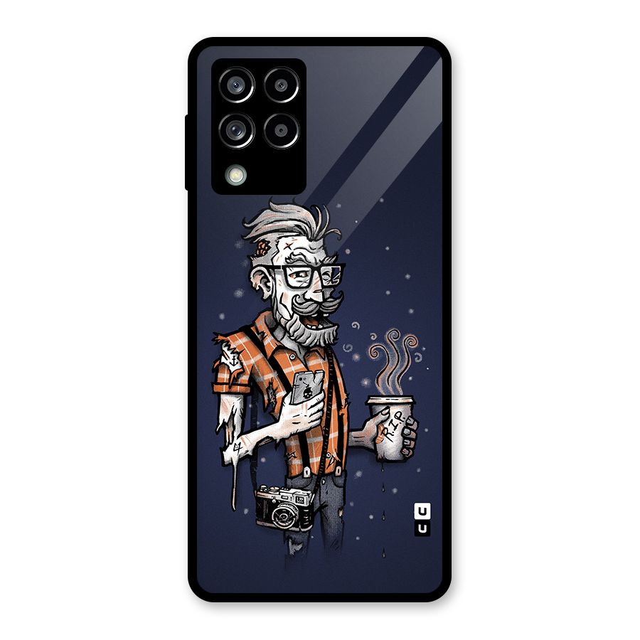 Photographer illustration Glass Back Case for Galaxy M53 5G