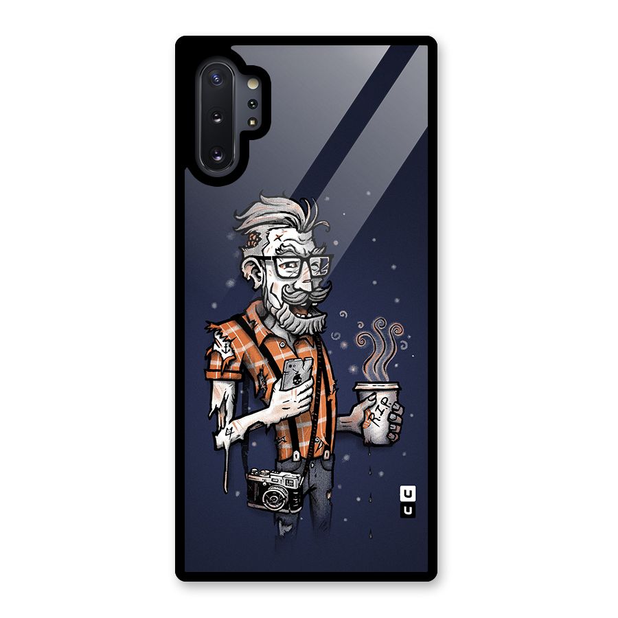 Photographer illustration Glass Back Case for Galaxy Note 10 Plus